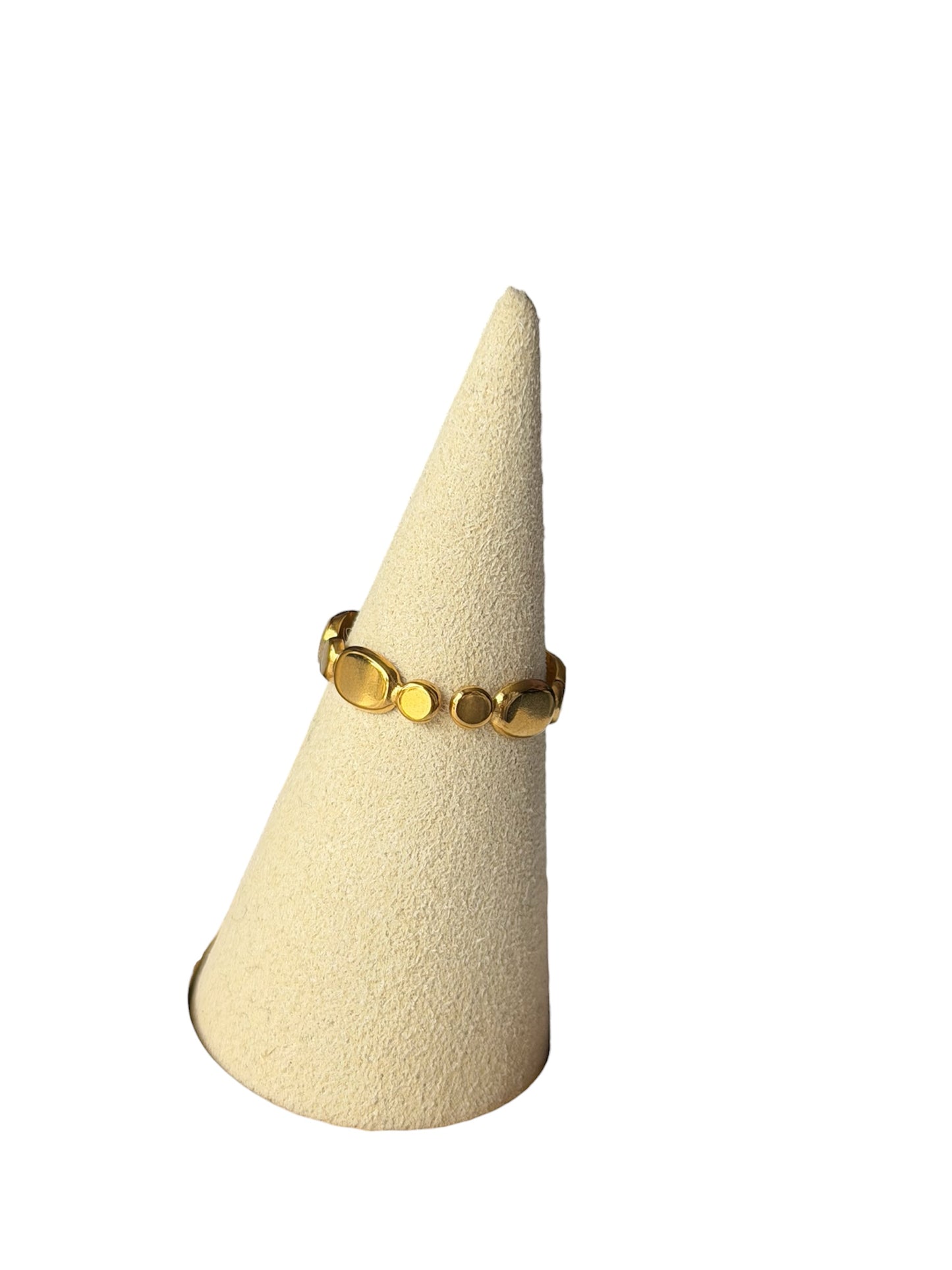 Anillo piedras blancas