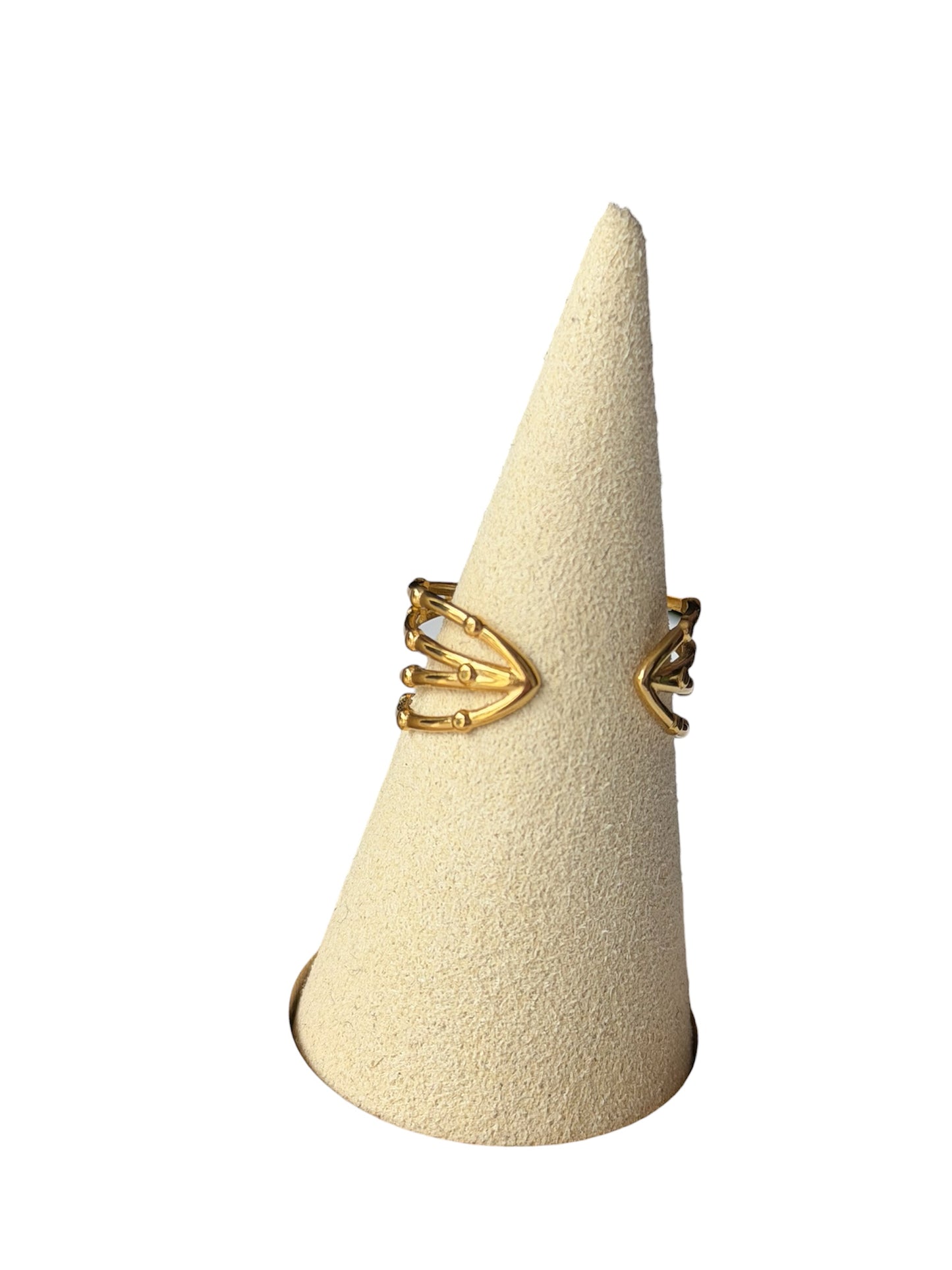 Anillo doble piedra