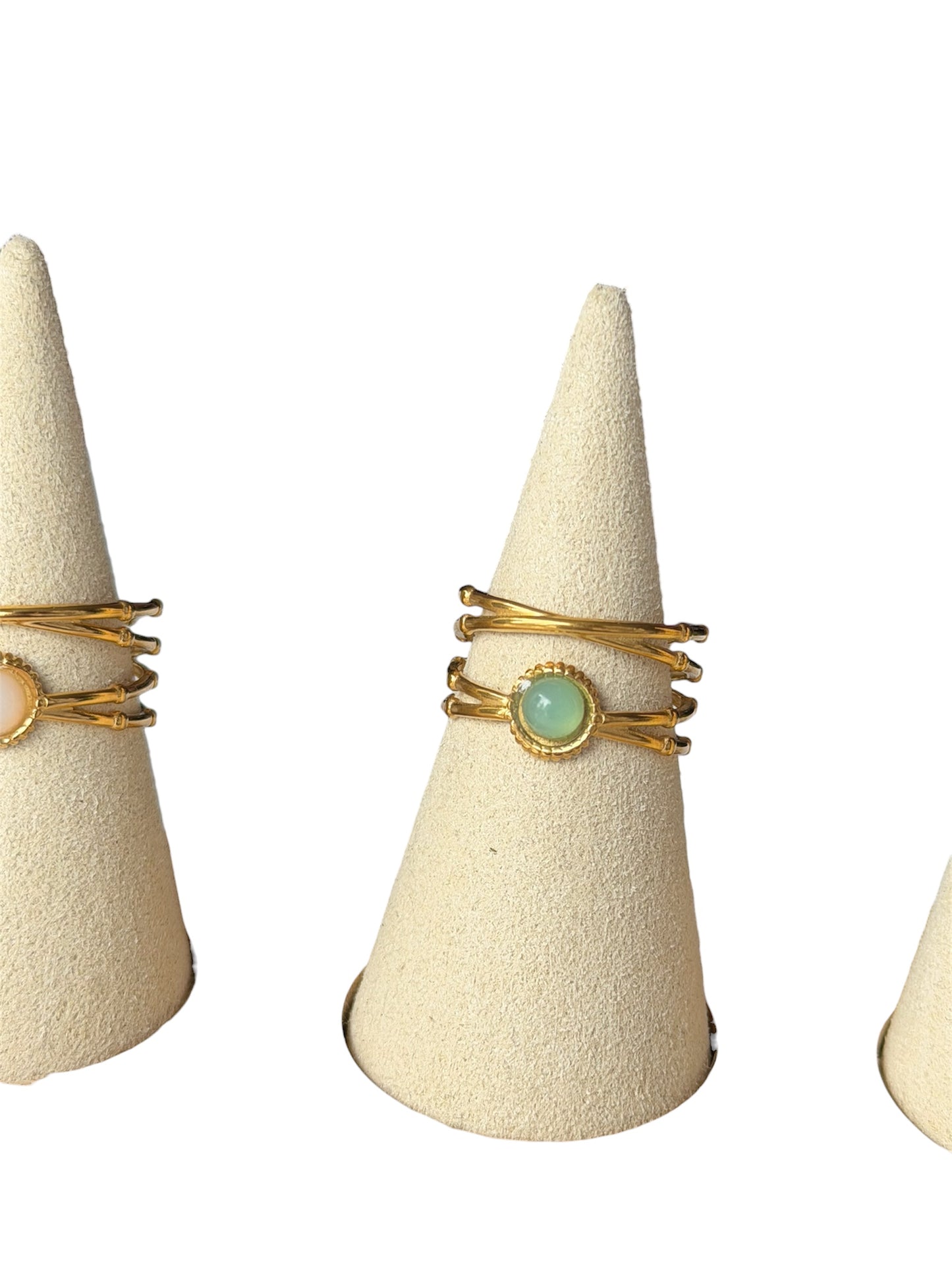 Anillo doble piedra