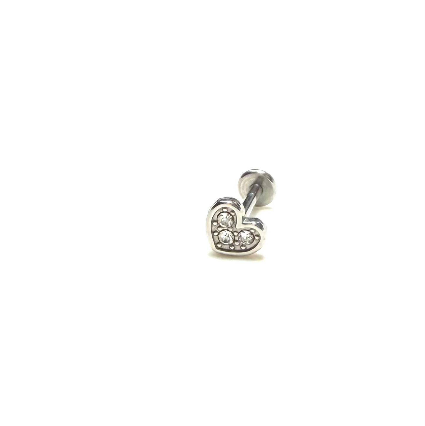 Piercing de corazón con brillos