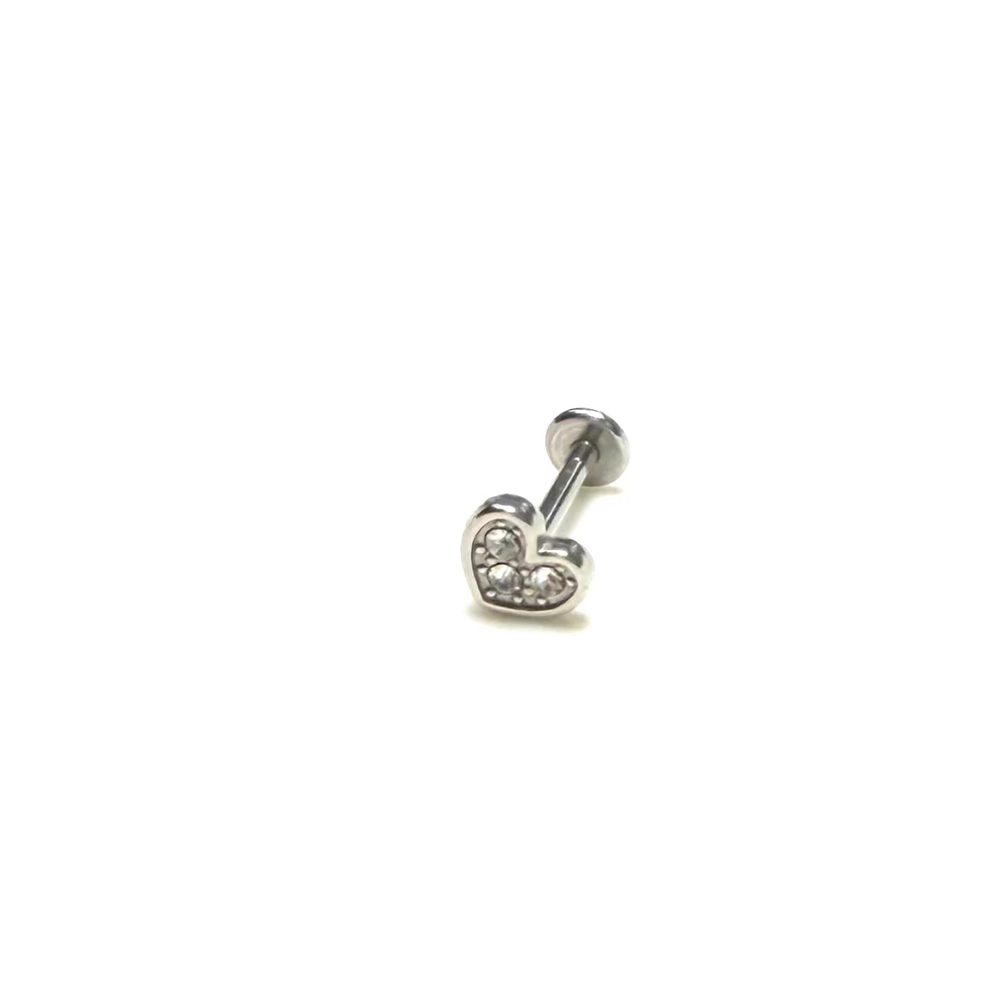 Piercing de corazón con brillos