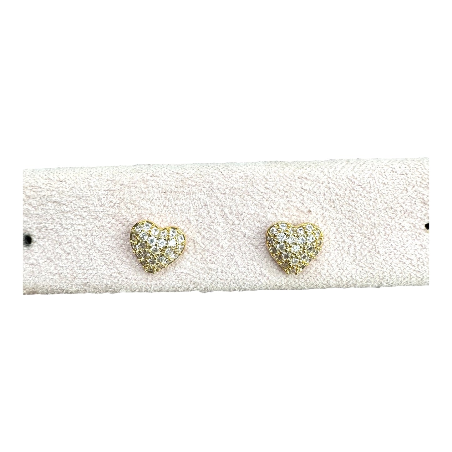Aretes corazón diamantes