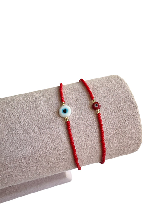 Pulsera chaquira ojo