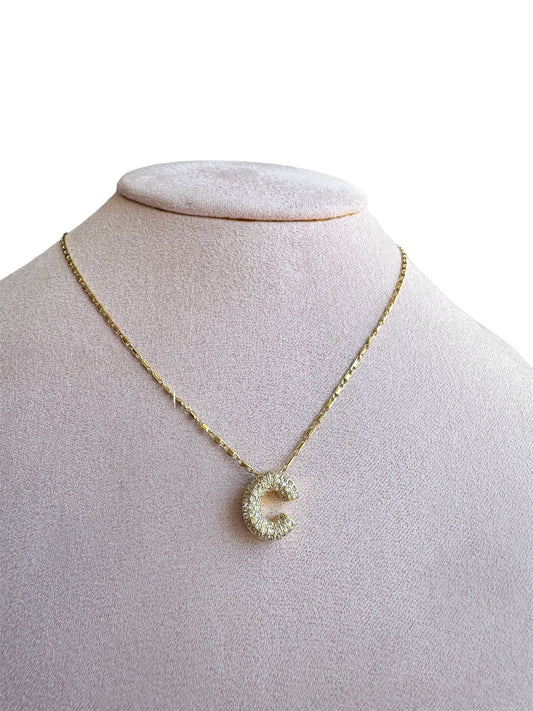 Collar Letra Pequeña Brillante